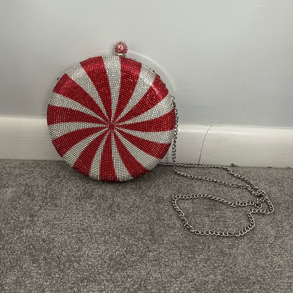 Peppermint Rhinestone Purse